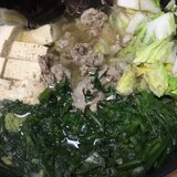 豚肉と春菊のお鍋